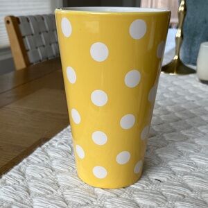 EUC Yellow Polka Dot Vase